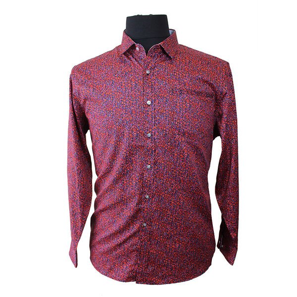 Berlin Floral Satin Finish Long Sleeve Shirt-shop-by-brands-Beggs Big Mens Clothing - Big Men's fashionable clothing and shoes