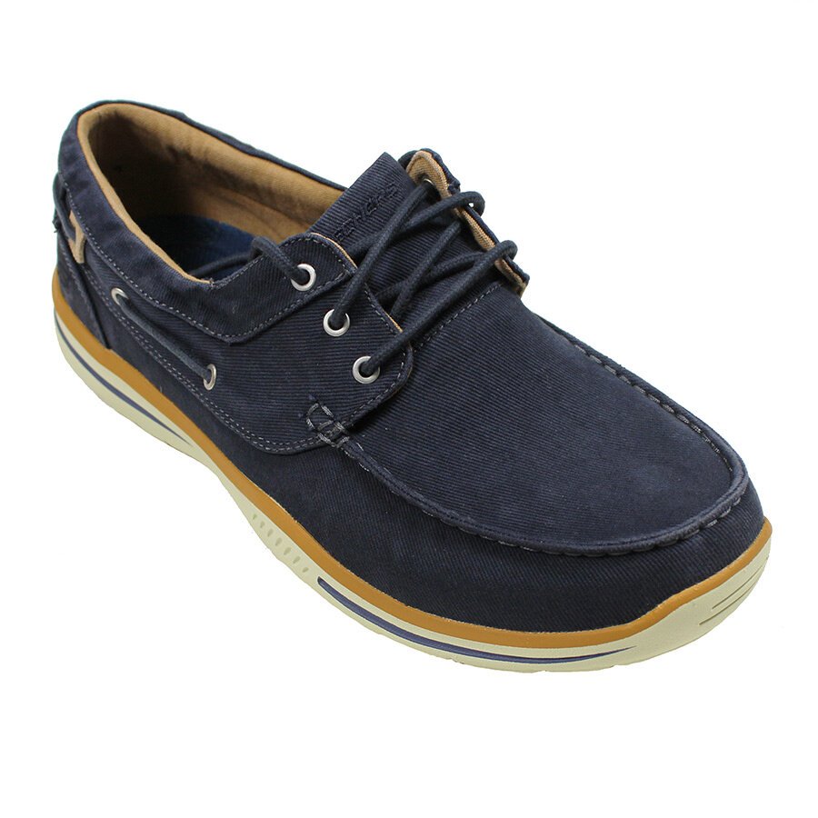 Skecher 64866 Canvas boat shoe in navy