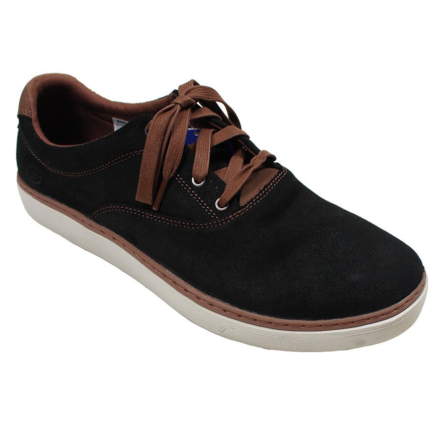 Skecher 64810 Black Suede leather shoe.