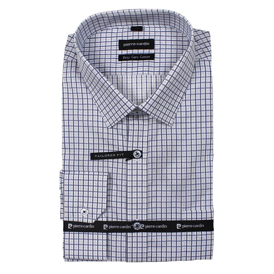 Pierre Cardin 20637 Easy Care Cotton L/S Check Shirt - Shop By Brand ...