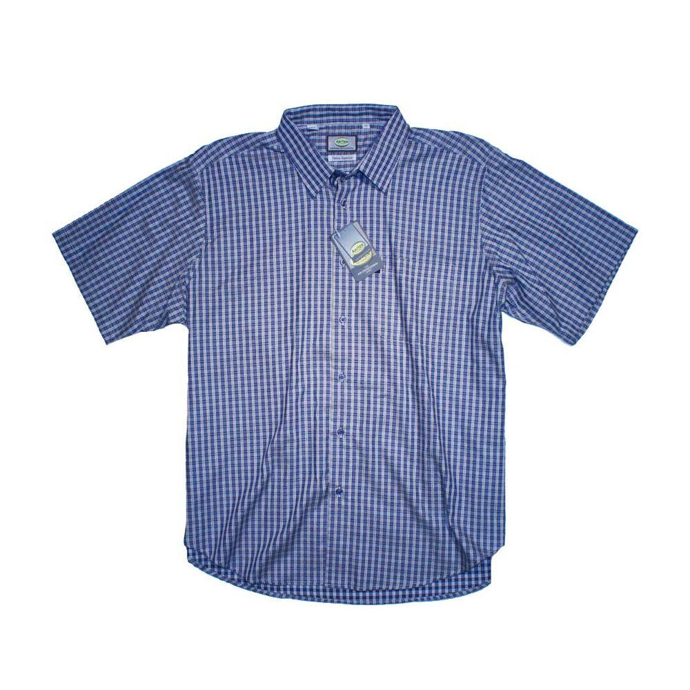 Aertex - Blue check Short Sleeve Shirt