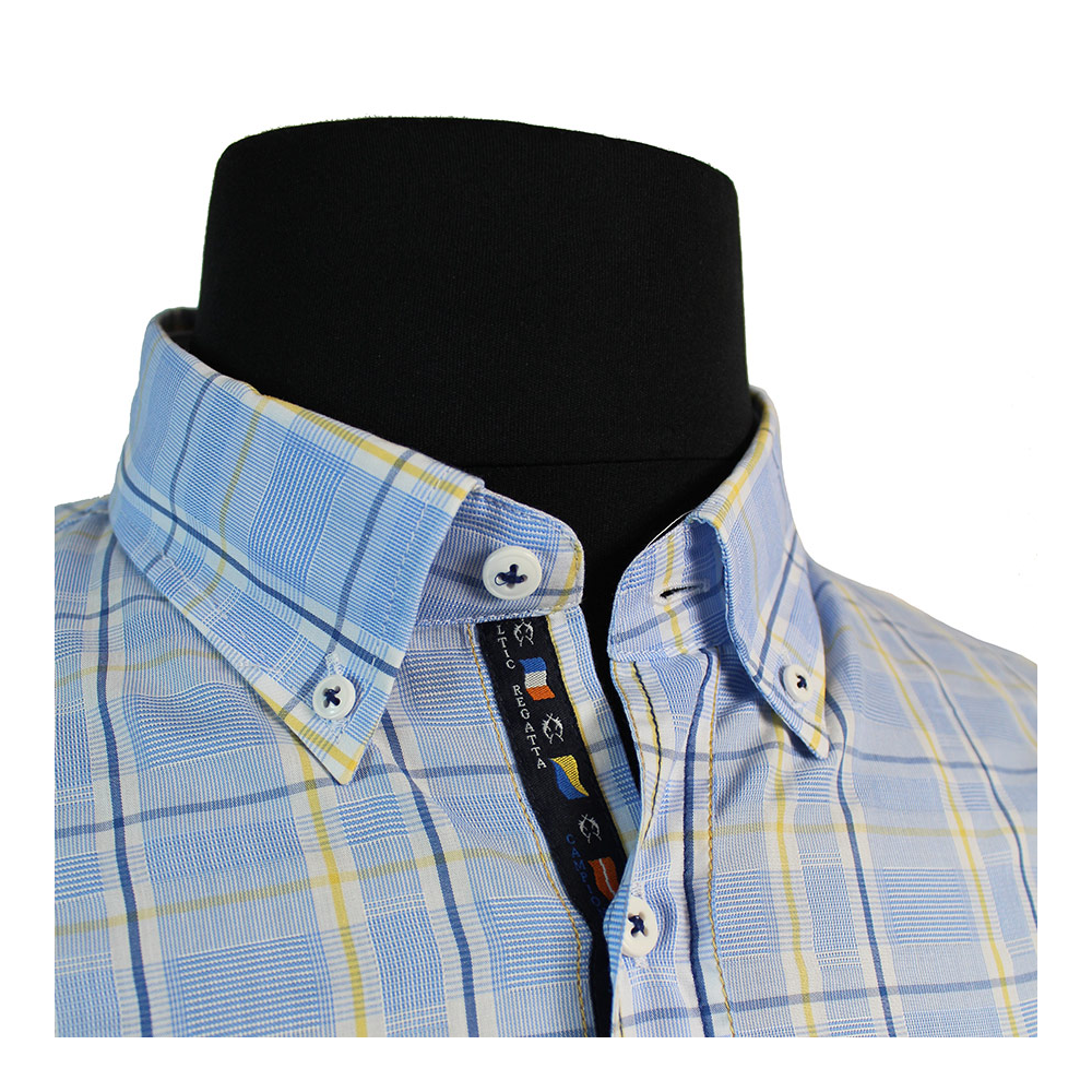 Campione Pure Cotton Multi Check Buttondown Collar Fashion Shirt