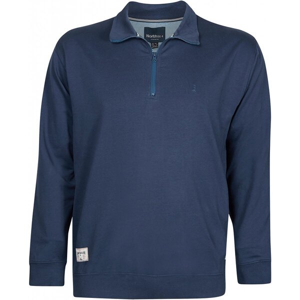 North 56 Cotton Half Zip Sweatshirt-shop-by-brands-Beggs Big Mens Clothing - Big Men's fashionable clothing and shoes