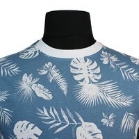 D555 Rudd Tropical Leaf Tee Sky Blue