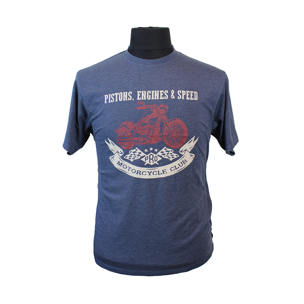 Kam Cotton Mix Pistons Motorcycle Club Fashion Tee