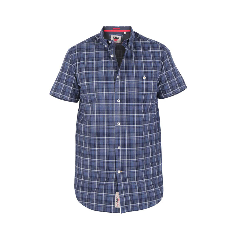 D555 Austell Navy Check SS shirt