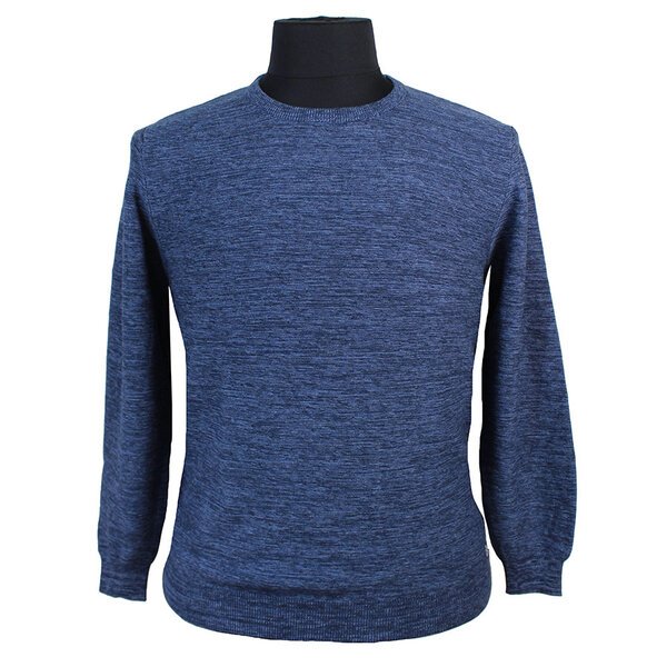 Casa Moda Cotton Cashmere Crew Neck Pullover Blue-shop-by-brands-Beggs Big Mens Clothing - Big Men's fashionable clothing and shoes