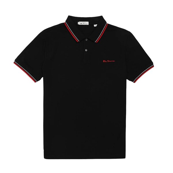 Ben Sherman Cotton Signature Logo Collar Trim Polo-shop-by-brands-Beggs Big Mens Clothing - Big Men's fashionable clothing and shoes