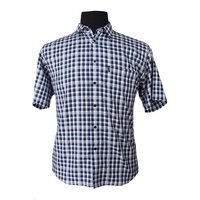 Aertex Navy Check Short Sleeve Shirt