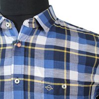 Paddocks Navy Check Cotton SS Shirt