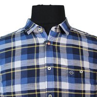 Paddocks Navy Check Cotton SS Shirt