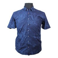 Paddocks Navy Palm Cotton SS Shirt