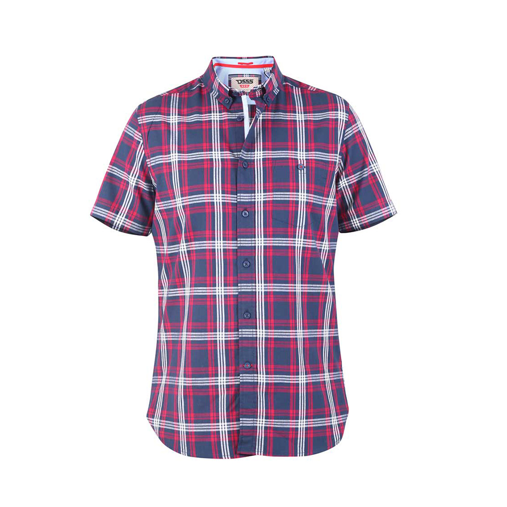 d555-ripley-red-navy-cotton-check-shirt-d555-affordable-european