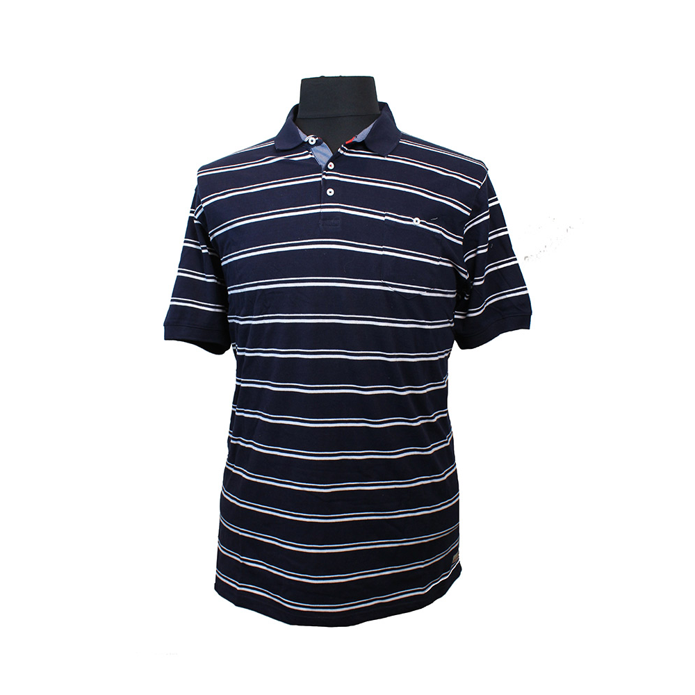 D555 Brookley striped Navy polo - D555 - Affordable European Fashion ...