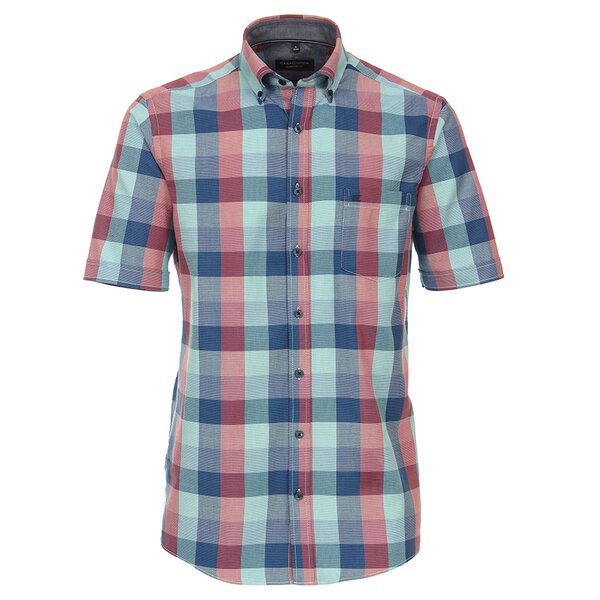 Casa Moda Pure Cotton Windowpane Check SS Fashion Shirt-shop-by-brands-Beggs Big Mens Clothing - Big Men's fashionable clothing and shoes