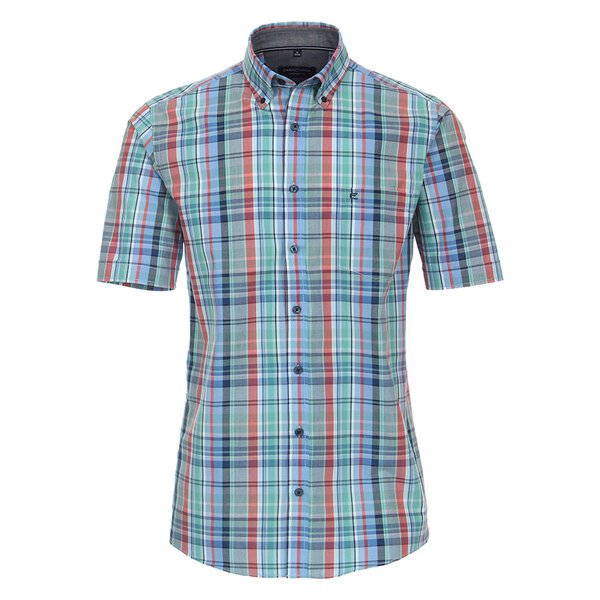 Casa Moda Pure Cotton Multi Check SS Fashion Shirt-shop-by-brands-Beggs Big Mens Clothing - Big Men's fashionable clothing and shoes