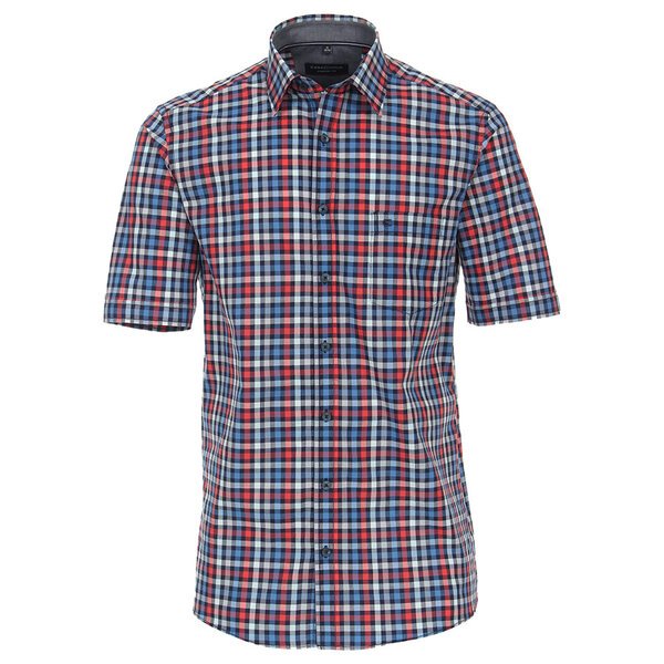 Casa Moda Pure Cotton Vivid Mini Check SS Fashion Shirt-shop-by-brands-Beggs Big Mens Clothing - Big Men's fashionable clothing and shoes