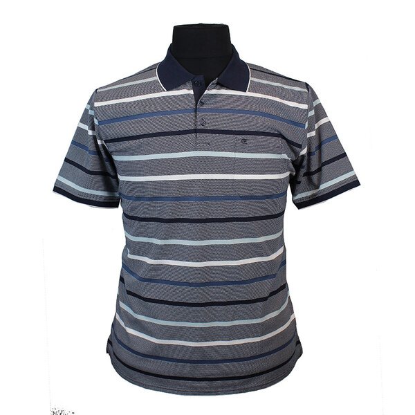 Casa Moda Cotton Mix Multi Horizontal Stripe Fashion Polo-shop-by-brands-Beggs Big Mens Clothing - Big Men's fashionable clothing and shoes