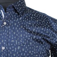 MRMR Abstract Line Pattern Navy