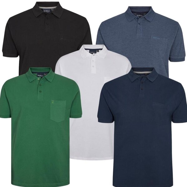 North 56 Plain Pique Weave Polo with Pocket-shop-by-brands-Beggs Big Mens Clothing - Big Men's fashionable clothing and shoes