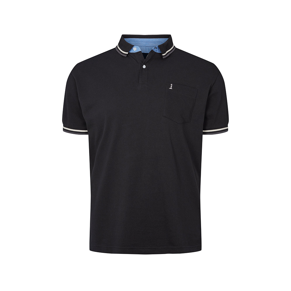 North 56 Plain Trim Polo Black