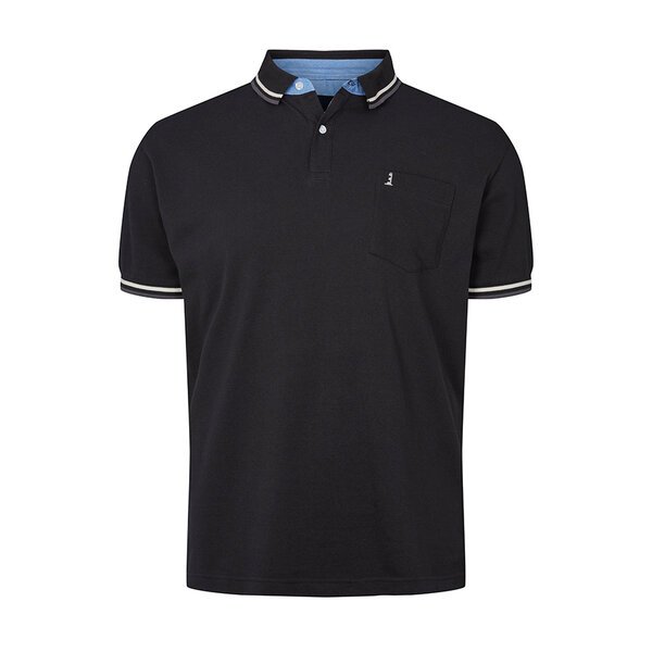 North 56 Plain Trim Polo Black-shop-by-brands-Beggs Big Mens Clothing - Big Men's fashionable clothing and shoes