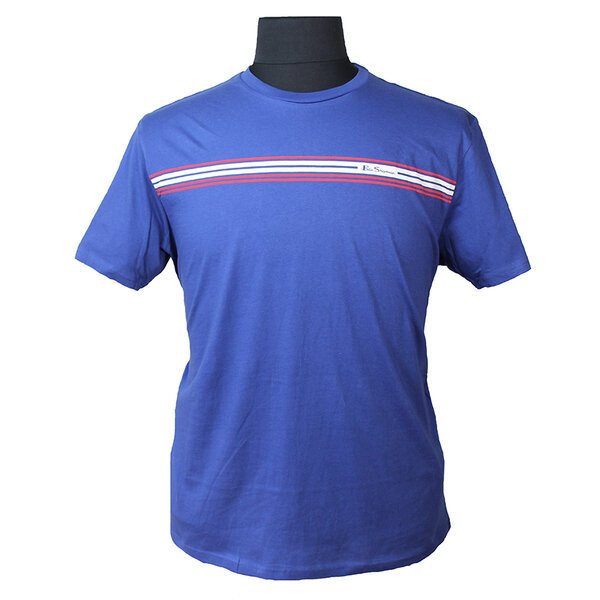 Ben Sherman Signature Stripe Tee Royal-ben-sherman-Beggs Big Mens Clothing - Big Men's fashionable clothing and shoes