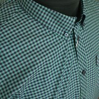 Ben Sherman Gingham Check SS Shirt Dark Emerald