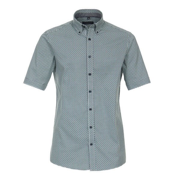 Casa Moda Aqua Circle Pattern SS Shirt-shop-by-brands-Beggs Big Mens Clothing - Big Men's fashionable clothing and shoes