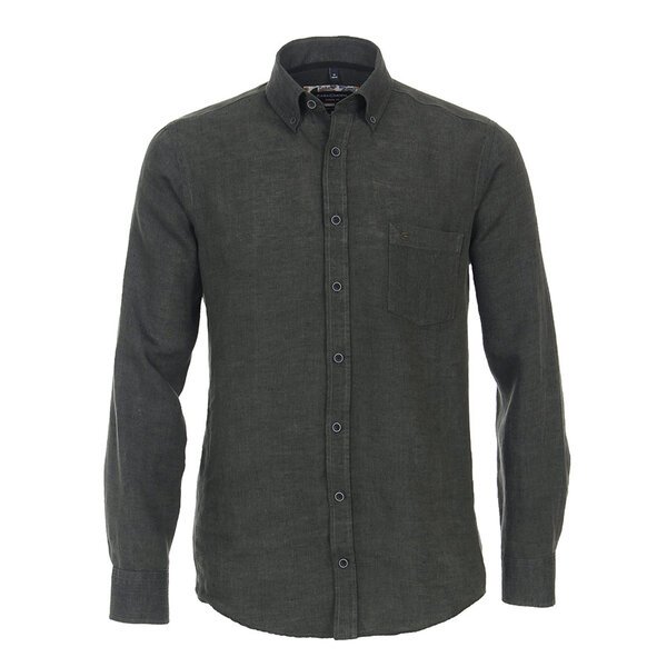 Casa Moda Linen LS Shirt Olive-shop-by-brands-Beggs Big Mens Clothing - Big Men's fashionable clothing and shoes