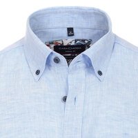 Casa Moda Linen Short Sleeve Shirt Sky