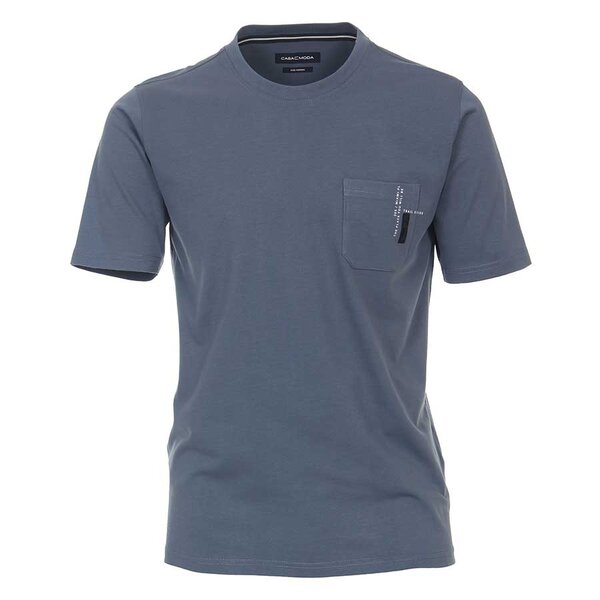 Casa Moda Cotton Pocket Tee Denim Blue-shop-by-brands-Beggs Big Mens Clothing - Big Men's fashionable clothing and shoes