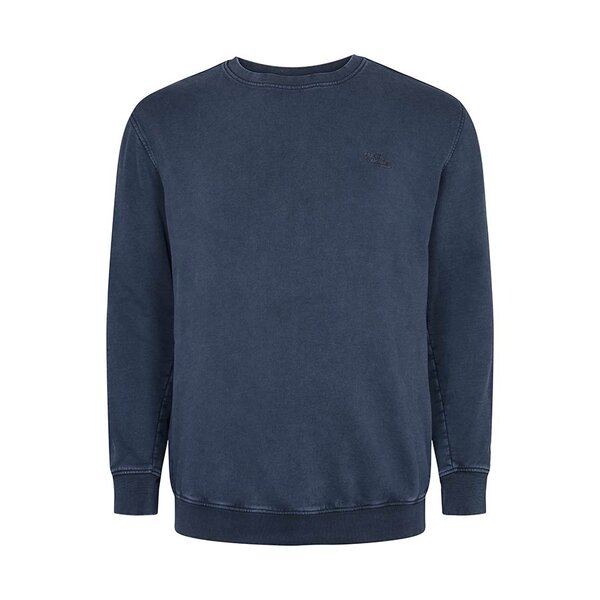 North 56 Rough Dyed Crew Neck Sweat Navy-shop-by-brands-Beggs Big Mens Clothing - Big Men's fashionable clothing and shoes