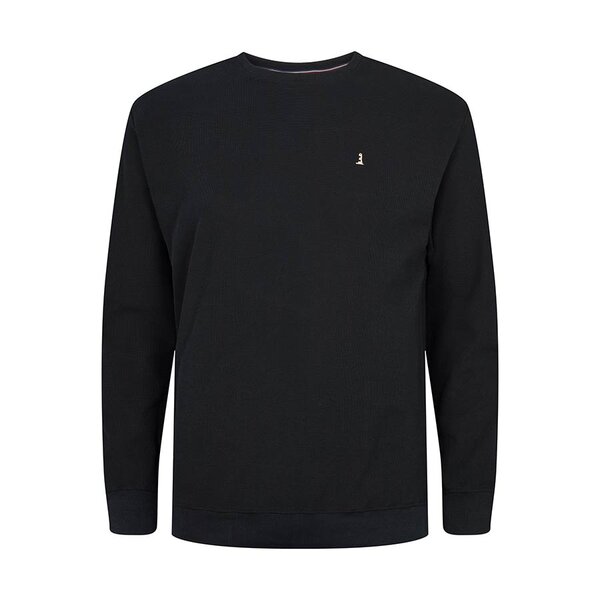 North 56 Classic Crew Neck Sweat Textured Cotton Black-shop-by-brands-Beggs Big Mens Clothing - Big Men's fashionable clothing and shoes