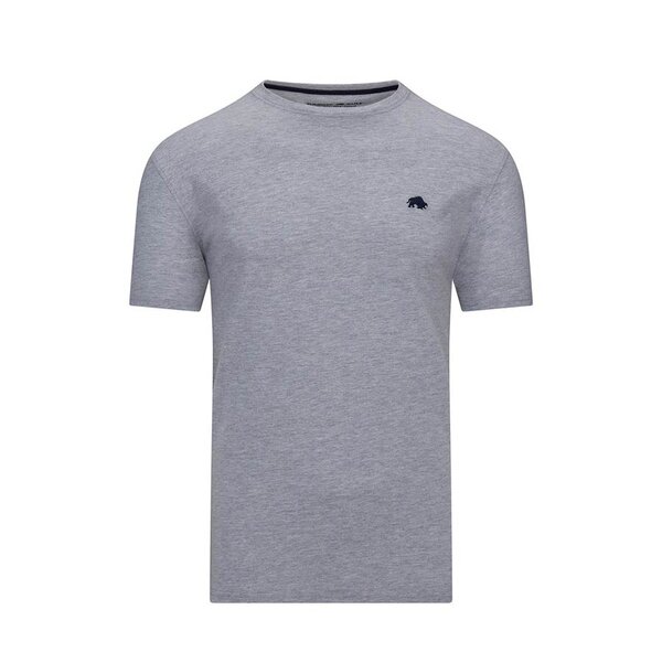 Raging Bull Classic Organic Cotton Tee Grey Marl-shop-by-brands-Beggs Big Mens Clothing - Big Men's fashionable clothing and shoes