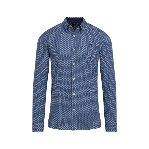 Raging Bull Geometric Print Shirt Navy-shop-by-brands-Beggs Big Mens Clothing - Big Men's fashionable clothing and shoes