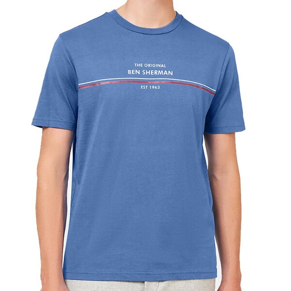 Ben Sherman Orignial Brand Tee Blue-shop-by-brands-Beggs Big Mens Clothing - Big Men's fashionable clothing and shoes