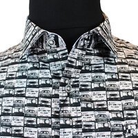 Berlin Cassette Poplin Print Long Sleeve Shirt