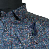 Berlin Sixties Satin Print Shirt Multi