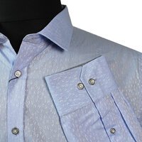 Berlin Jacquard Egyptian Cotton Shirt Blue