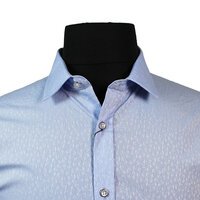 Berlin Jacquard Egyptian Cotton Shirt Blue