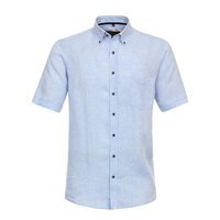 Casa Moda Linen Short Sleeve Shirt Sky