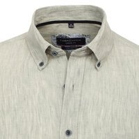 Casa Moda Linen Short Sleeve Shirt Sage Green