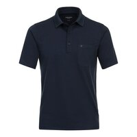 Casa Moda Cotton Mix Marle Weave Polo with Pocket Sea Blue