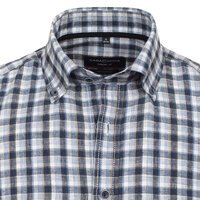 Casa Moda Linen Small Check SS Shirt