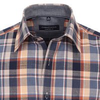 Casa Moda Plaid Check Navy Tangerine