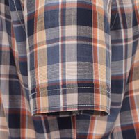 Casa Moda Plaid Check Navy Tangerine