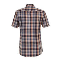 Casa Moda Plaid Check Navy Tangerine