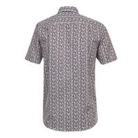 Casa Moda Circle Pattern SS Shirt Blue White