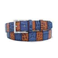 Robert Charles Patchwork Leather Blue Tan